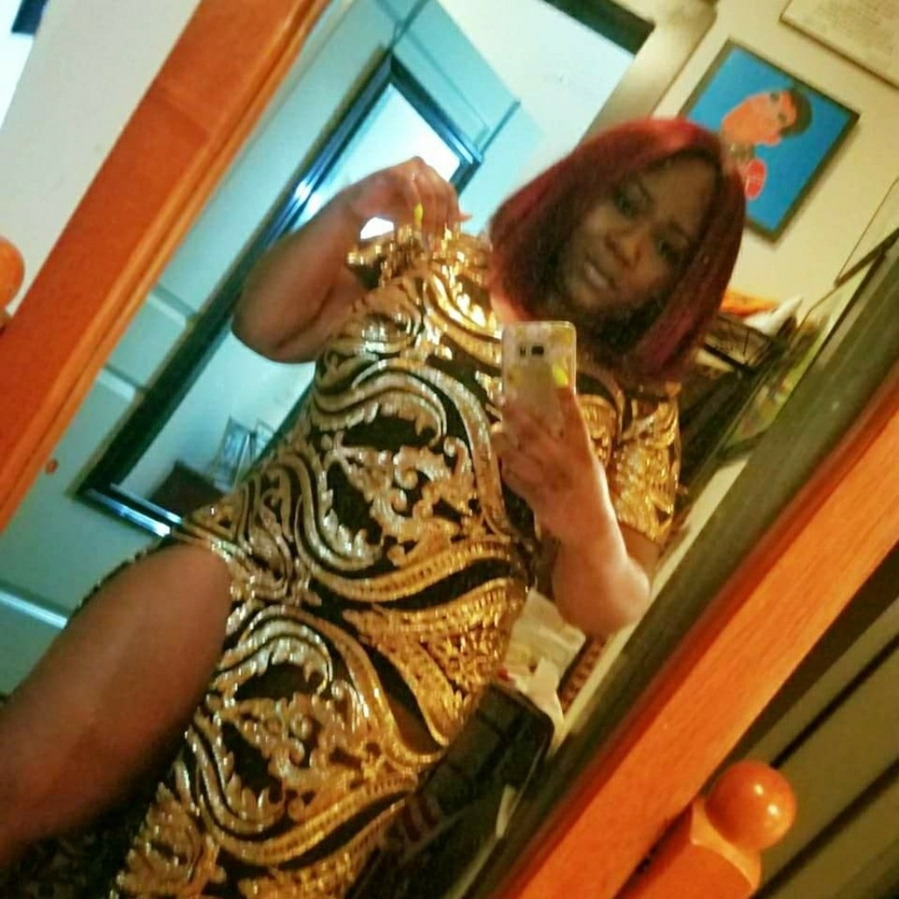 Black and Gold Sheer Sequin dress